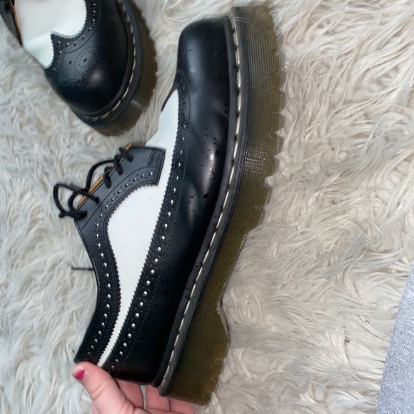 SOLD on Mercari Dr. Martens Black & White Wingtips - Picture 4 of 7